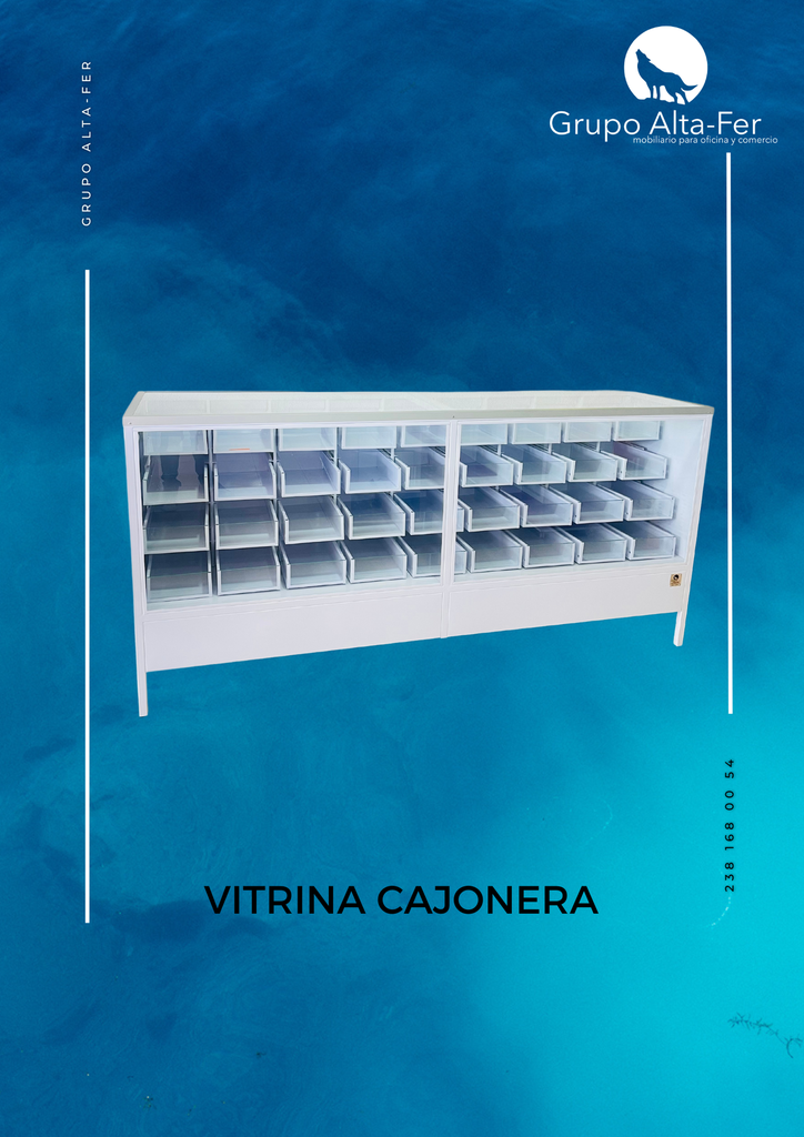VITRINA CAJONERA C/36 CAJONES 2.02M